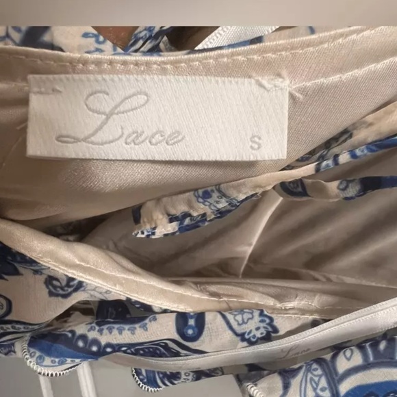 Anthropology Lace the label asymmetrical dress size small high low ruffle - Picture 4 of 10